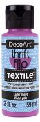 Light Violet - DecoArt Thrift Flip Matte For Textile 2oz Squeeze Bottle