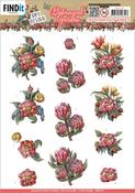Red Protea, Botanical Garden - Find It Trading Amy Design Punchout Sheet