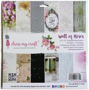 Wall Of Roses, 12 Designs/2 Each - Dress My Craft Single-Sided Paper Pad 12"X12" 24/Pkg