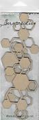 Hexagon Pieces, 3/Pkg 5.5"X2.5" - Scrapaholics Laser Cut Chipboard 2mm Thick