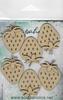 Strawberry Style #2, 12/Pkg 1.25" To 1" - Scrapaholics Laser Cut Chipboard 2mm Thick