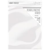 Pearl White - Craft Perfect Pearlescent Cardstock 8.5"X11" 5/Pkg