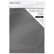 Onyx Black - Craft Perfect Pearlescent Cardstock 8.5"X11" 5/Pkg