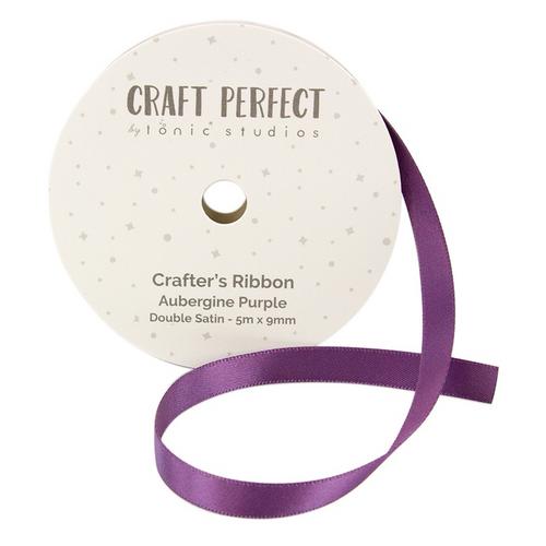Craft Perfect Double Face Satin Ribbon 9mmX5m-Tree Top Green
