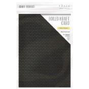 Golden Polka Dot - Craft Perfect Foiled Kraft Card A4 5/Pkg