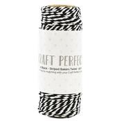 Jet Black - Craft Perfect Striped Bakers Twine