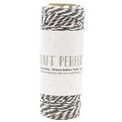 Pewter Grey - Craft Perfect Striped Bakers Twine