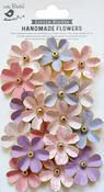 Fairy Sparkle - Little Birdie Zoey Washed Paper Flowers 18/Pkg