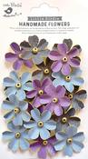 Purple Passion - Little Birdie Zoey Washed Paper Flowers 18/Pkg