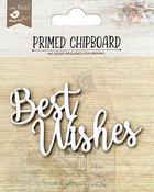 Best Wishes - Little Birdie Laser Cut Primed Chipboard 1/Pkg