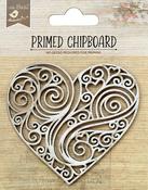 Loving Heart - Little Birdie Laser Cut Primed Chipboard 1/Pkg