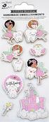 Tooth Fairy Pink - Little Birdie Baby Embellishments 8/Pkg
