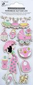 It's A Girl Pink - Little Birdie Baby Embellishments 11/Pkg