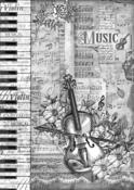 Musical Garden - Little Birdie Decoupage Paper A4 2/Pkg