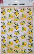 Olive Citron - Little Birdie Decoupage Filament Paper A4 2/Pkg