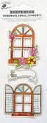 Vintage Windows - Little Birdie Sticker Embellishment 3/Pkg