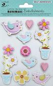 Birdie Garden - Little Birdie 3D Embellishment 10/Pkg