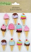 Ice Cream Treat - Little Birdie 3D Embellishment 11/Pkg
