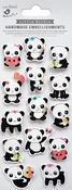 Happy Panda - Little Birdie Handmade 3D Embellishments 14/Pkg