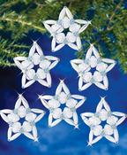 Pearl Luster Star, Makes 6 - The Beadery Beaded Ornament Kit