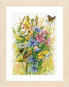 Wildflower Rest Stop (27 Count) - LanArte Counted Cross Stitch Kit 12"X17.2"