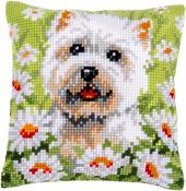 Dog - Vervaco Stamped Cross Stitch Cushion Kit 16"X16"