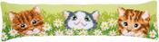 Cats Among Daisies - Vervaco Stamped Cross Stitch Draft Stopper Kit 8"X32"