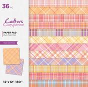 Blush Pastel Plaid - Crafter's Companion Paper Pad 12"X12"