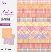 Blush Pastel Plaid - Crafter's Companion Paper Pad 6"X6"