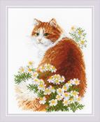 Ginger Meow (10 Count) - RIOLIS Counted Cross Stitch Kit 9.5"X11.75"