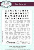 Mini Bunting Alphabet 6"X8" - Creative Expressions Stamp Set By Sue Wilson