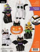 Purrfectly Spooky - Bucilla Felt Ornaments Applique Kit Set Of 6