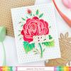 Sketched Rose Coloring Stencil - Waffle Flower Crafts