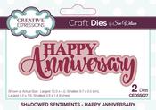Shadowed Sentiments Happy Anniversary  - Creative Expressions Craft Dies By Sue Wilson