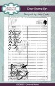 Journal Notes - Creative Expressions Clear Stamp Set By Sam Poole 6"X4"
