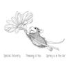 Daisy Mouse Cling Rubber Stamp Set - Spellbinders