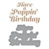 Glimmering Poppin’ Birthday Hot Foil Plate & Die Set - Spellbinders