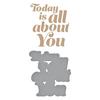 Glimmering All About You Hot Foil Plate & Die - Spellbinders