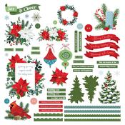 Christmas Garden Card Kit Sticker Sheet - Photoplay