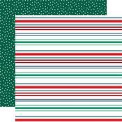 Seasonal Stripes Paper - Happy Holidays - Echo Park