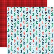 Christmas Stockings Paper - Happy Holidays - Echo Park