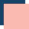 Pink - Navy Coordinating Solid Paper - Happy Holidays - Echo Park