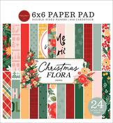 Joyful Christmas Flora 6x6 Paper Pad - Christmas Flora - Carta Bella