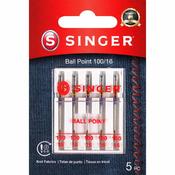 Size 16/100 - SINGER Universal Ball Point Machine Needles 5/Pkg