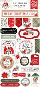 Christmas Time Chipboard Phrases - Echo Park