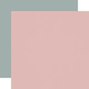 Pink / Green Coordinating Solid Paper - Winterland - Echo Park