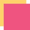 Dark Pink / Yellow Coordinating Solid Paper - Fairy Garden - Echo Park