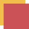 Dark Pink / Yellow Coordinating Solid Paper - Year In Review - Echo Park