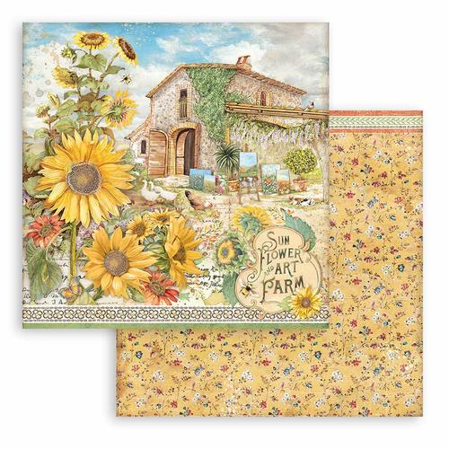 Stamperia Silicone Mould A6-Sunflower Art Corners and Embellishments