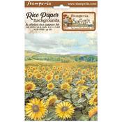 Sunflower Art A6 Rice Paper Backgrounds Pack - Stamperia